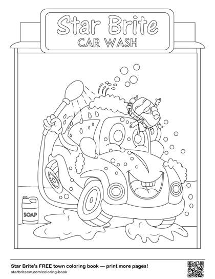 Star Brite Car Wash coloring page