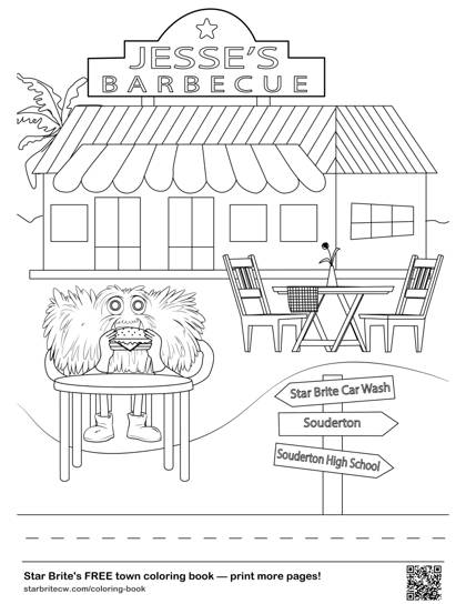 Jesse's Barbecue coloring page