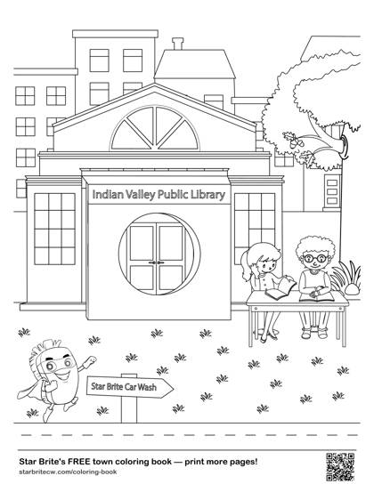 Indian Valley Public Library coloring page
