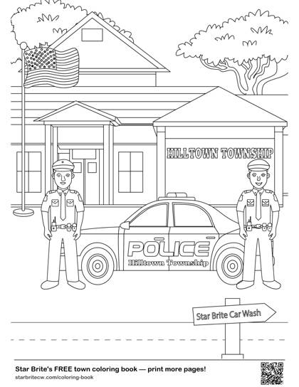 Hilltown Township Police coloring page