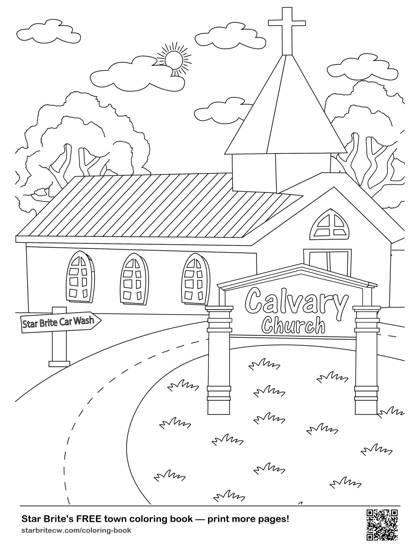 Calvary Church coloring page