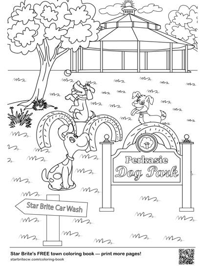 Perkasie Dog Park coloring page