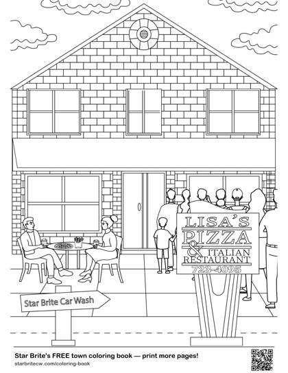 Lisa's Pizza coloring page