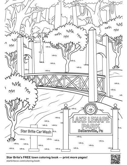 Lake Lenape Park coloring page