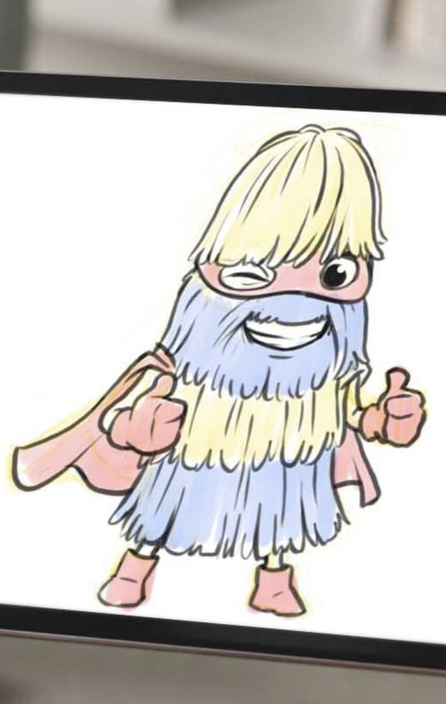 Behind the scenes: sketch of a Star Brite character